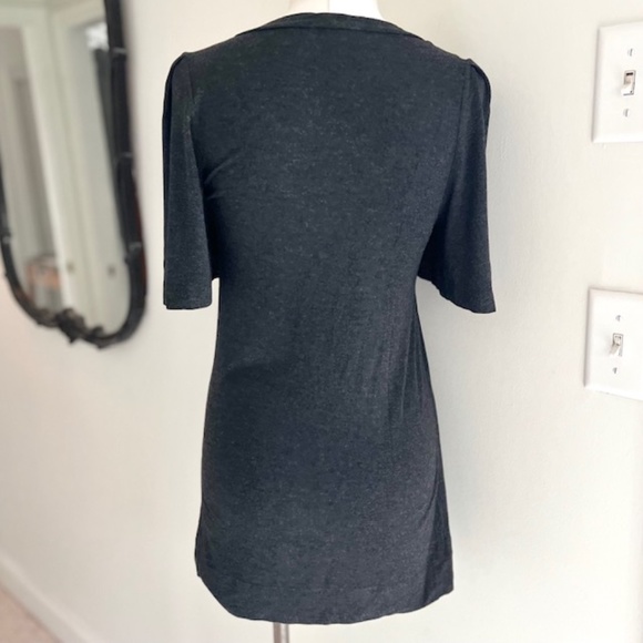 Theory Dark Grey Scoop Neck T-Shirt - Picture 2 of 5